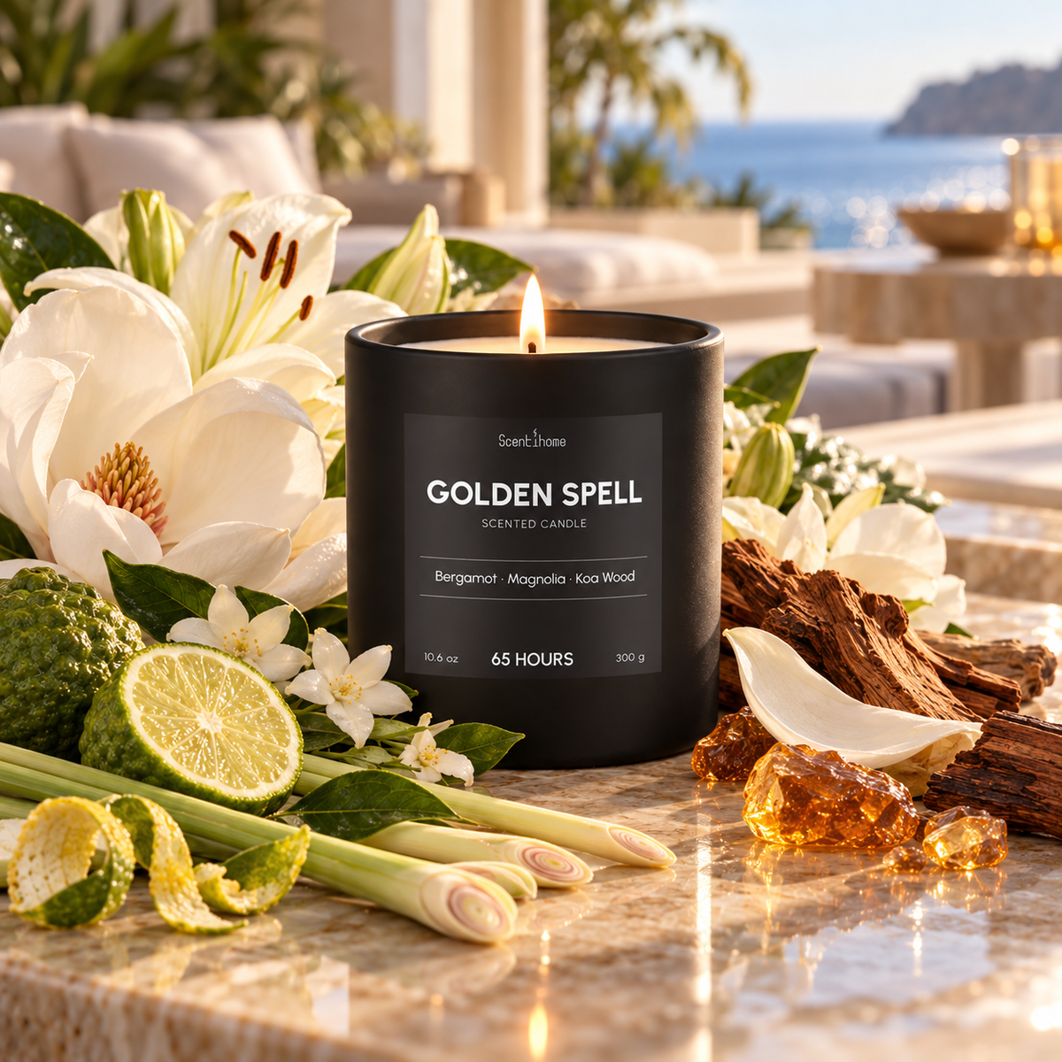 Golden Spell Candle