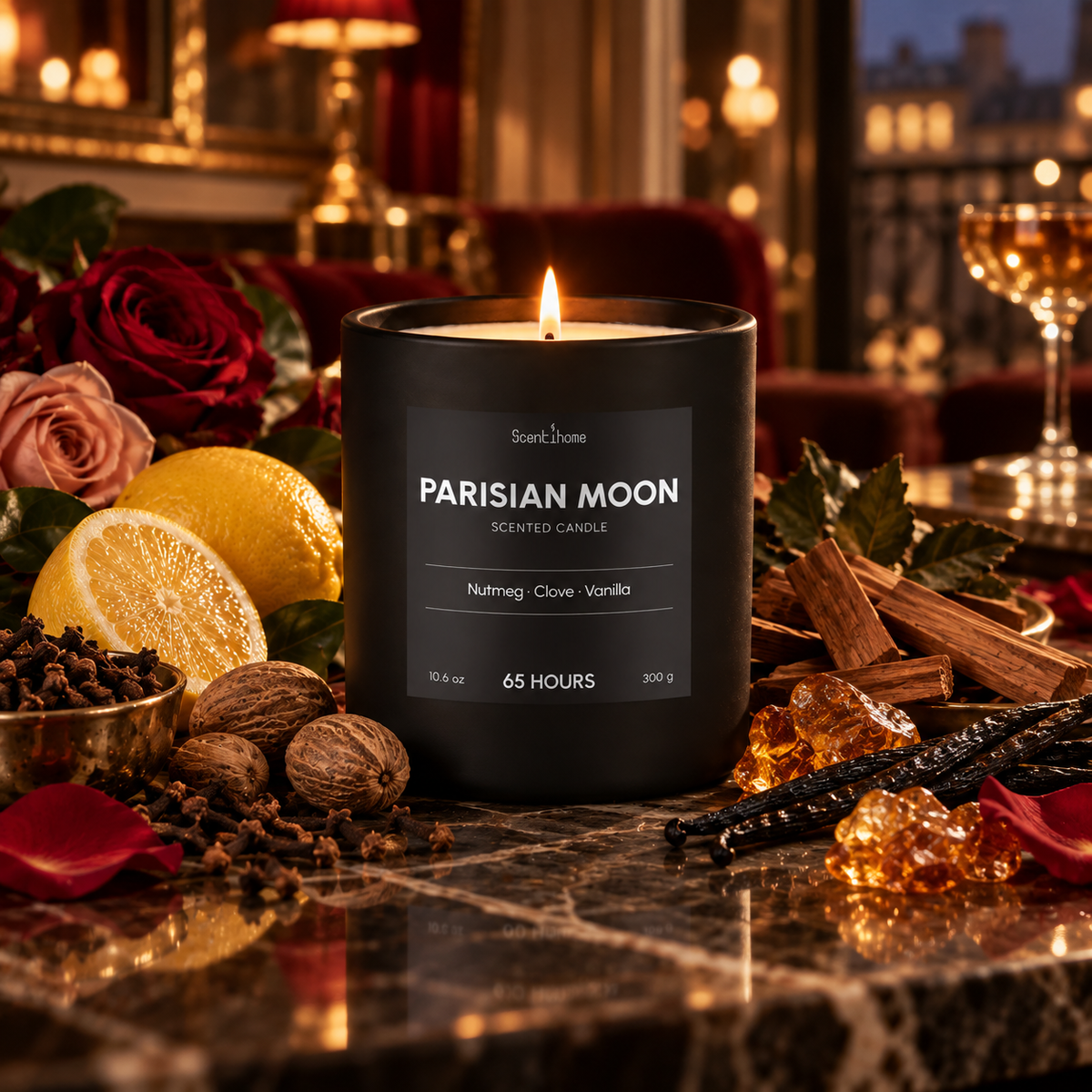 Parisian Moon Candle